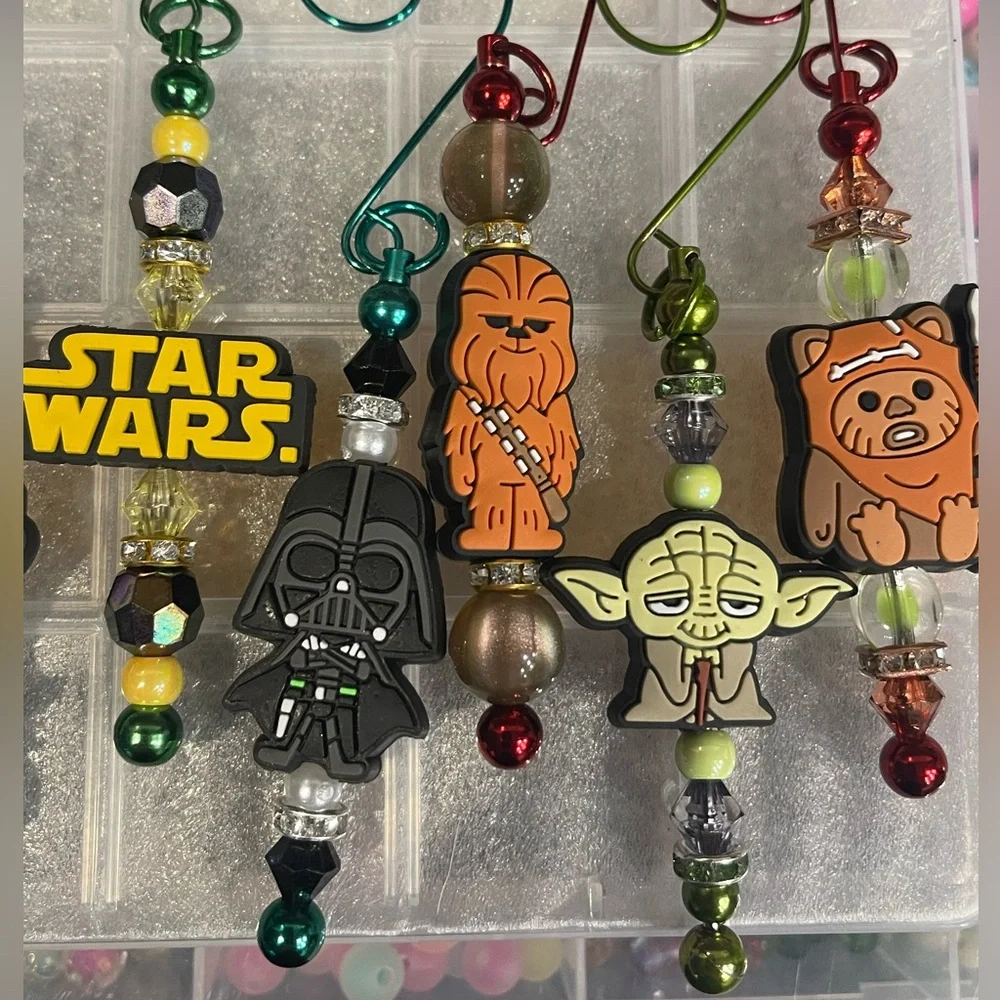 Handcrafted Set of 9 STAR WARS ORNAMENTS - One of a Kind! - Picture 4 of 5